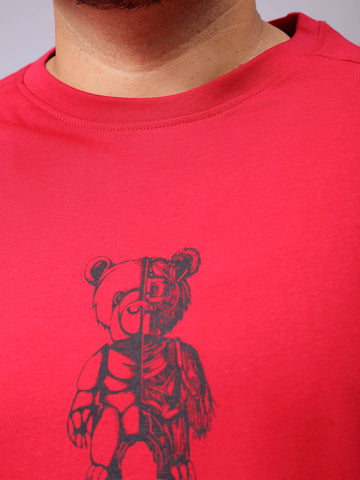 Men's Plus Size Comfort Fit Back Print Crew Neck T-shirt