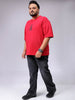 Men's Plus Size Comfort Fit Back Print Crew Neck T-shirt