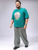 Men's Plus Size Comfort Fit Placement Print Crew Neck T-shirt