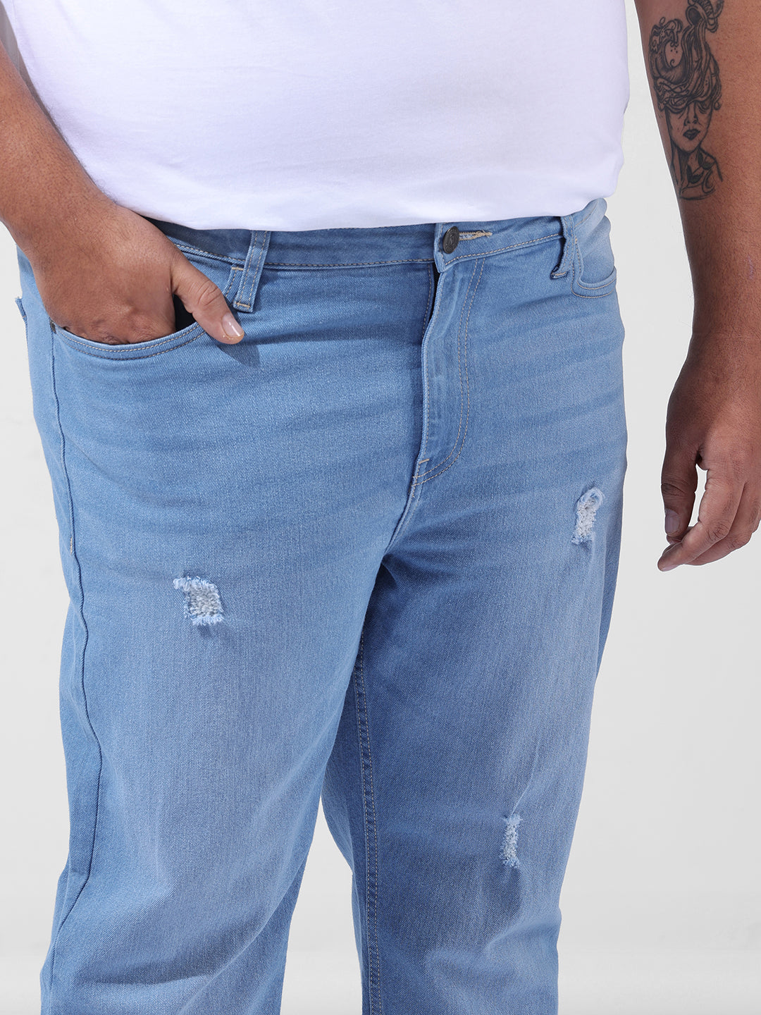Men's Blue Slim Fit Casual Jeans