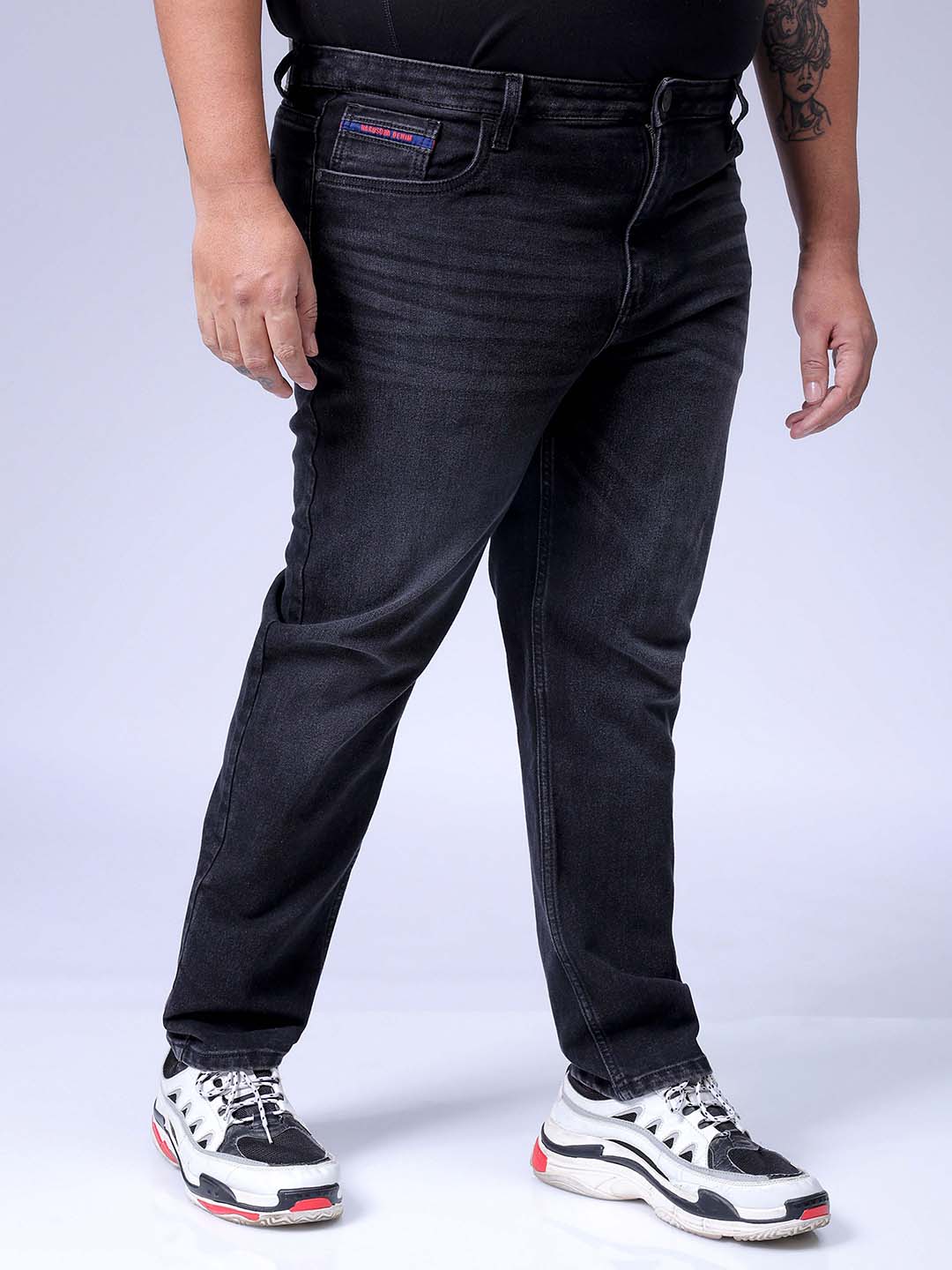Men's Black Slim Fit Casual Jeans