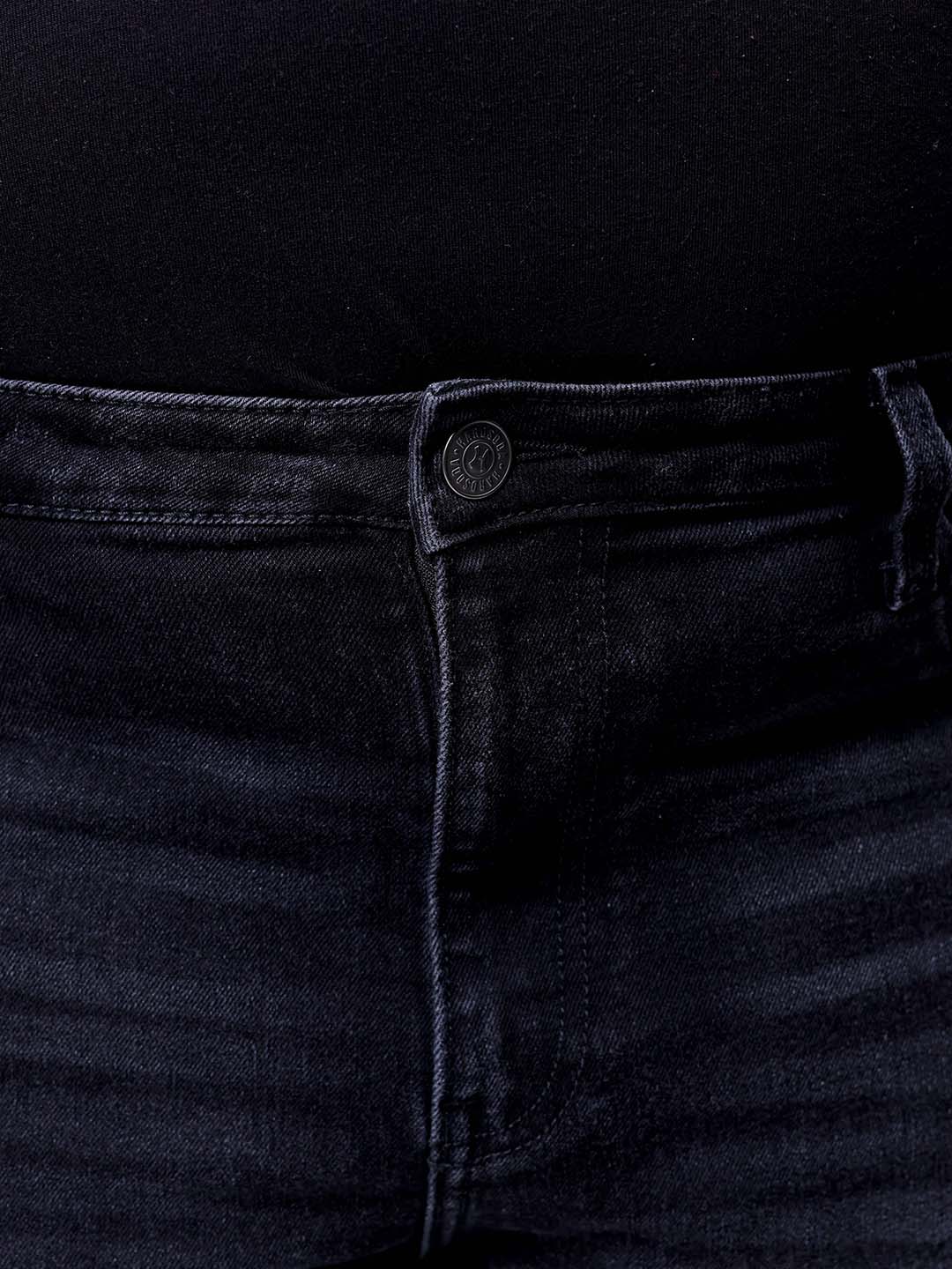 Men's Black Slim Fit Casual Jeans