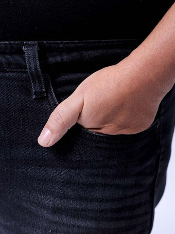 Men's Black Slim Fit Casual Jeans