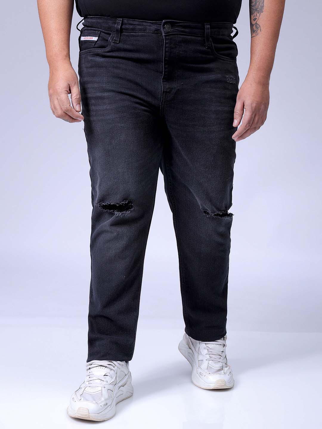 Men's Black Slim Fit Casual Jeans