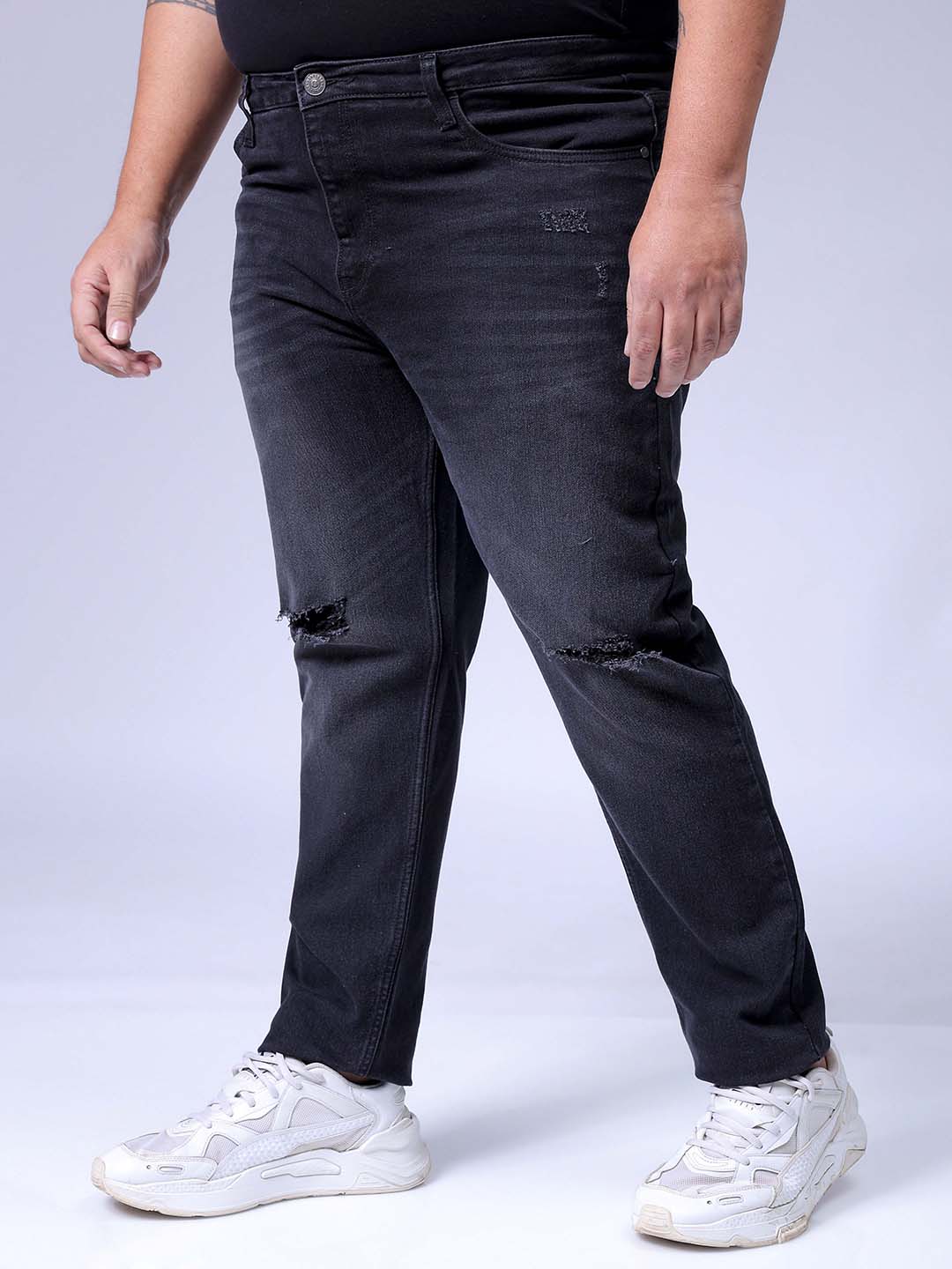 Men's Black Slim Fit Casual Jeans