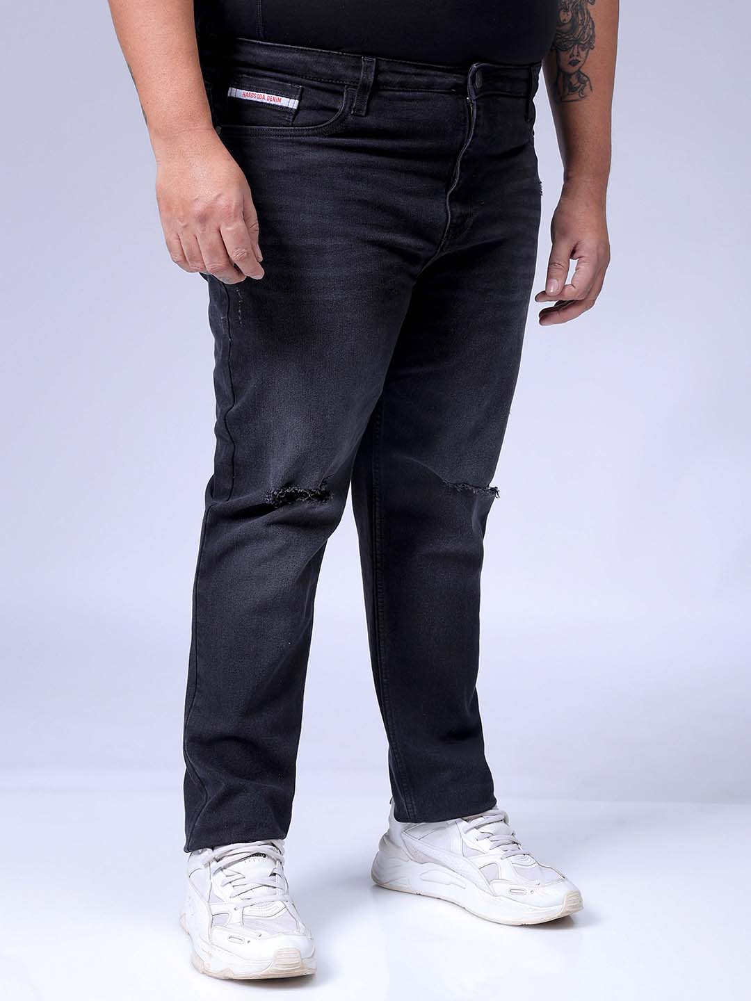 Men's Black Slim Fit Casual Jeans