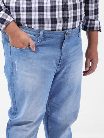 Men's Blue Slim Fit Casual Jeans