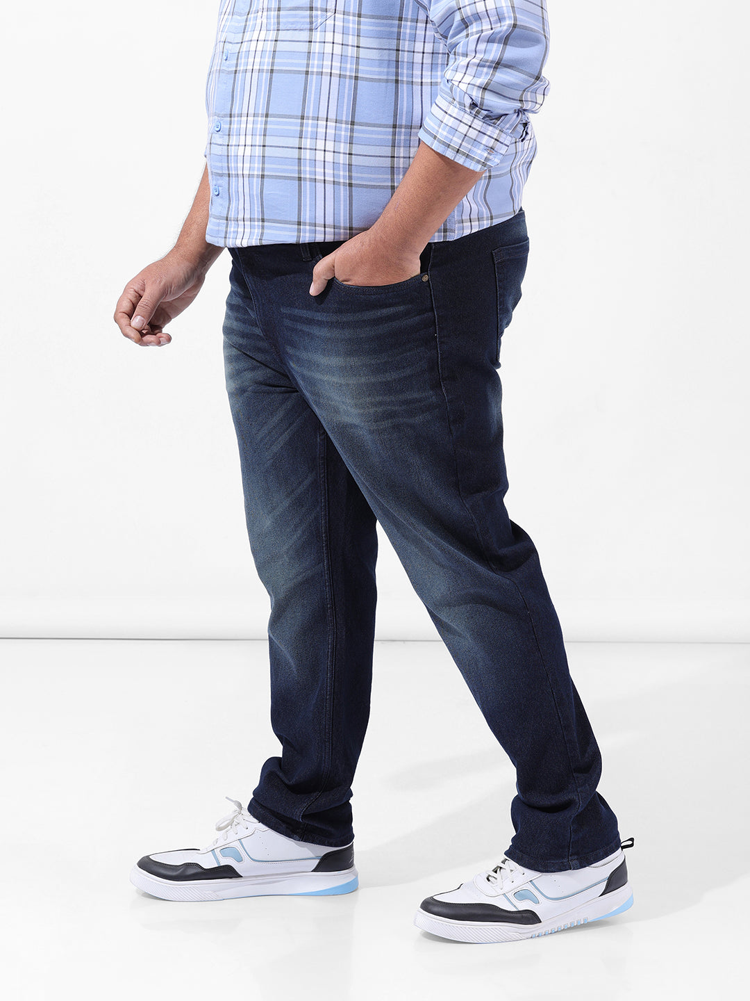 Men's Blue Slim Fit Casual Jeans