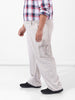 Men's Off White Loose Cargo Utility Joggers