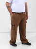 Men's Brown Loose Cargo Utility Joggers