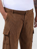 Men's Brown Loose Cargo Utility Joggers