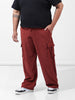 Men's Rust Loose Cargo Utility Joggers