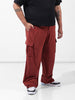 Men's Rust Loose Cargo Utility Joggers