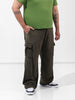 Men's Olive Loose Cargo Utility Joggers