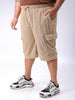 Men's Plus Size Loose Fit Mid Rise Cargo Shorts