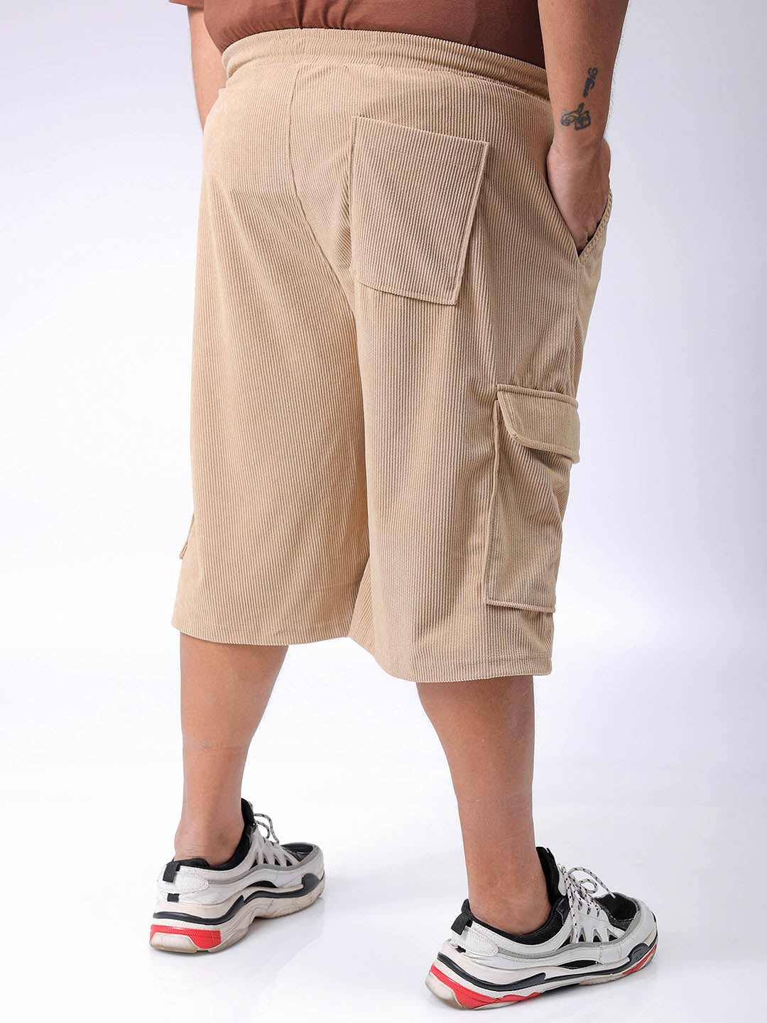 Men's Plus Size Loose Fit Mid Rise Cargo Shorts