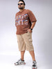 Men's Plus Size Loose Fit Mid Rise Cargo Shorts