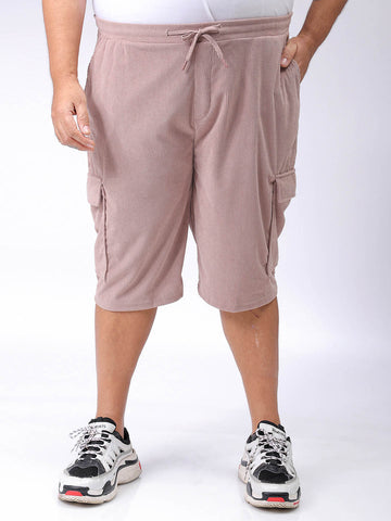 Men's Plus Size Loose Fit Mid Rise Cargo Shorts