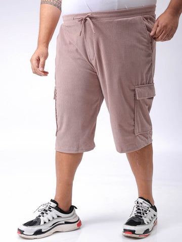 Men's Plus Size Loose Fit Mid Rise Cargo Shorts