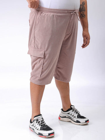 Men's Plus Size Loose Fit Mid Rise Cargo Shorts