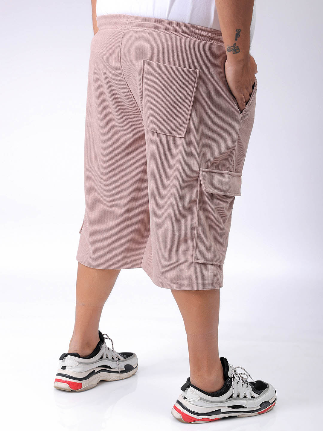 Men's Plus Size Loose Fit Mid Rise Cargo Shorts