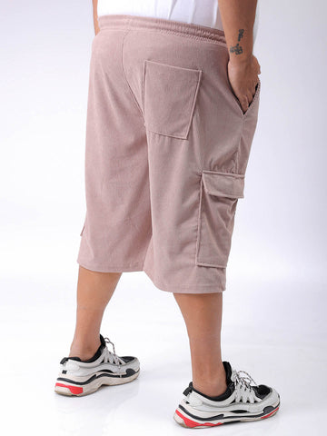 Men's Plus Size Loose Fit Mid Rise Cargo Shorts