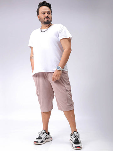 Men's Plus Size Loose Fit Mid Rise Cargo Shorts