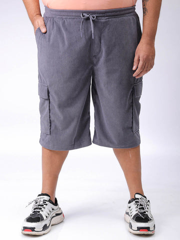 Men's Plus Size Loose Fit Mid Rise Cargo Shorts