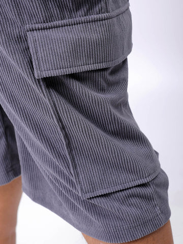 Men's Plus Size Loose Fit Mid Rise Cargo Shorts