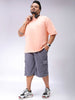 Men's Plus Size Loose Fit Mid Rise Cargo Shorts