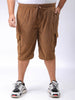 Men's Plus Size Loose Fit Mid Rise Cargo Shorts
