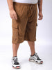 Men's Plus Size Loose Fit Mid Rise Cargo Shorts