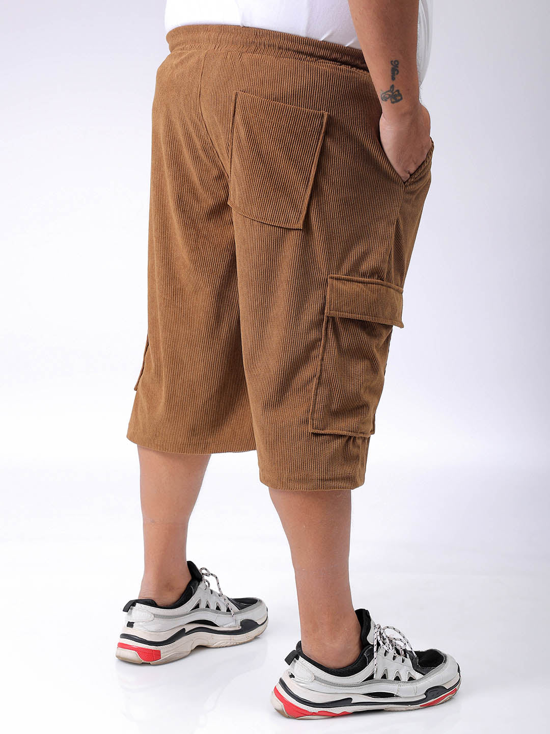 Men's Plus Size Loose Fit Mid Rise Cargo Shorts