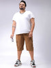 Men's Plus Size Loose Fit Mid Rise Cargo Shorts