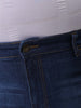 Men's Plus Size Blue Vintage Straight Fit Solid Jeans