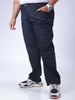 Men's Plus Size Blue Vintage Straight Fit Solid Jeans