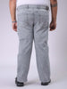 Men's Plus Size Grey Vintage Straight Fit Solid Jeans