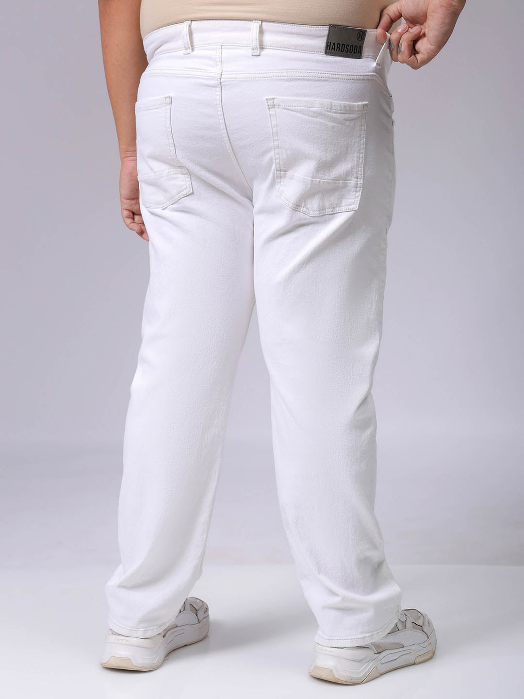 Men's Plus Size Straight Fit Solid Jeans