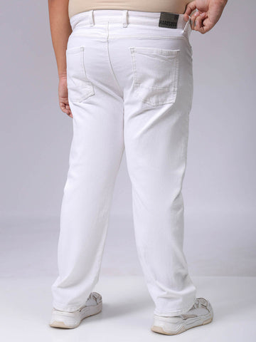 Men's Plus Size Straight Fit Solid Jeans