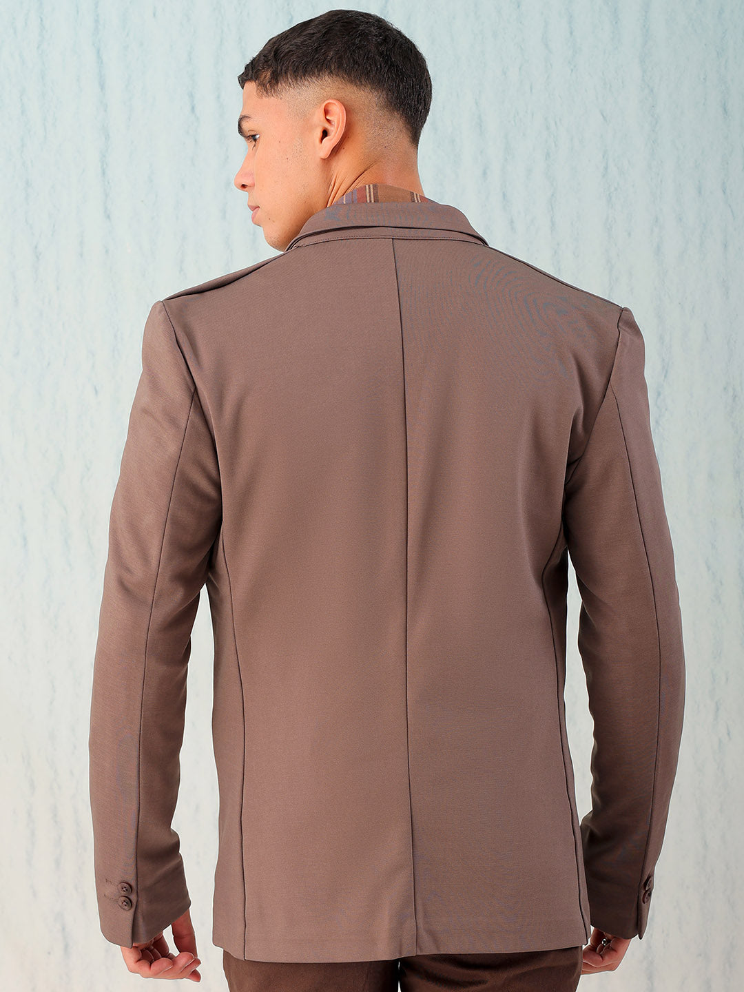 Shop Men's Grey Comfort Straight Fit Solid Luxe Blazer Online.