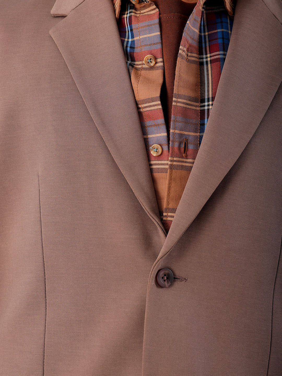 Shop Men's Grey Comfort Straight Fit Solid Luxe Blazer Online.