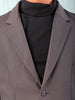 Men's Grey Comfort Straight Fit Solid Luxe Blazer