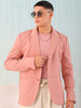 Shop Men's Peach Comfort Straight Fit Solid Luxe Blazer Online.