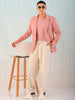Shop Men's Peach Comfort Straight Fit Solid Luxe Blazer Online.