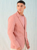Shop Men's Peach Comfort Straight Fit Solid Luxe Blazer Online.