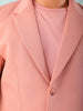 Shop Men's Peach Comfort Straight Fit Solid Luxe Blazer Online.