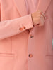 Shop Men's Peach Comfort Straight Fit Solid Luxe Blazer Online.