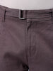 Men's Brown Baggy Solid Mid-Rise Trousers