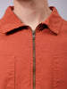 Men's Relaxed Fit Solid Zipperper Carpenter Jacket