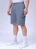 Men's Blue Relaxed Fit Utility Shorts